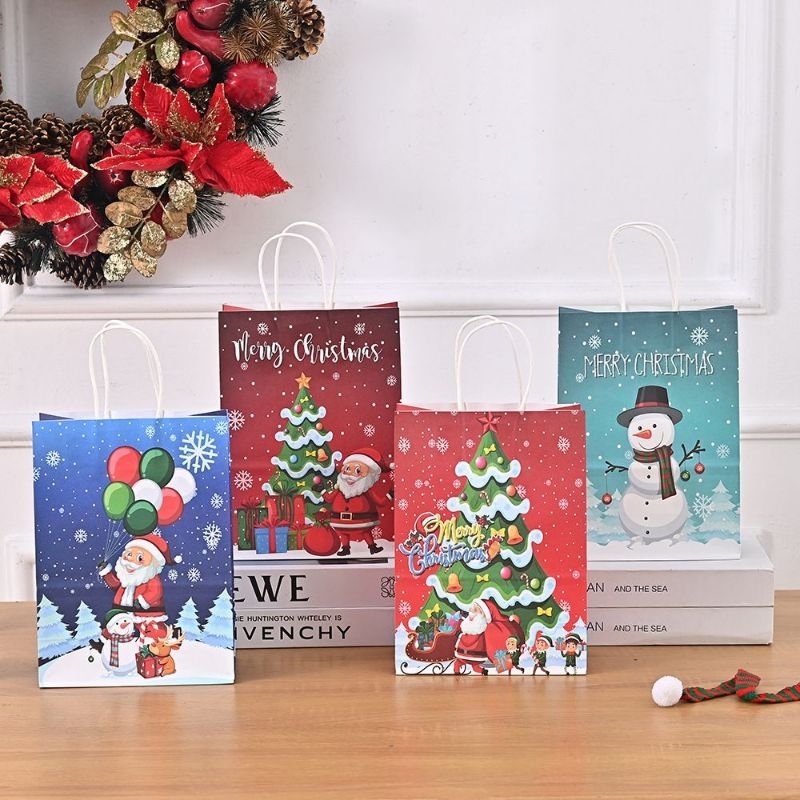 

Paper Bag Merry Christmas Kertas Paper Bag Hampers Kado Large