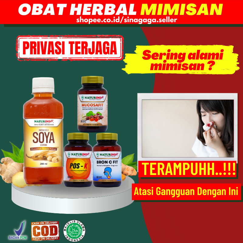 Obat Mimisan Sering Mimisen Hidung Berdarah Obat Herbal Gurah Radang Iritasi Infeksi Hidung Sinusiti