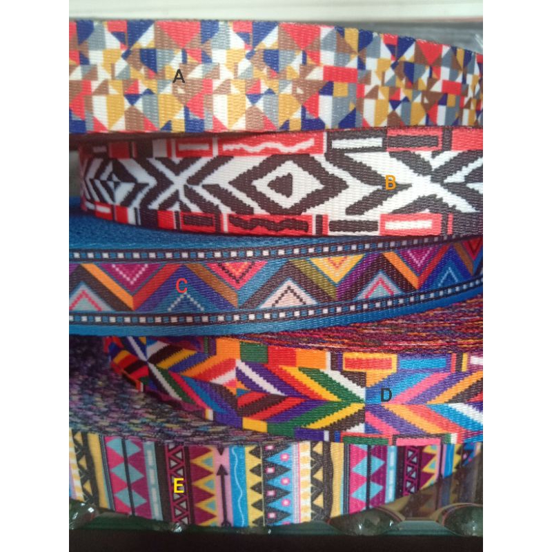 1 Rol Webbing Polykatun Motif 2,5 cm #1