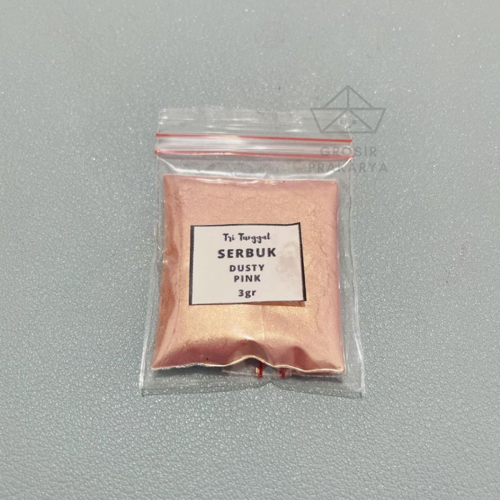 SERBUK Dusty Pink 3 gr 3gr Metallic Mica Powder Bubuk Halus Emas Perunggu Glitter Powder Bubuk Canti