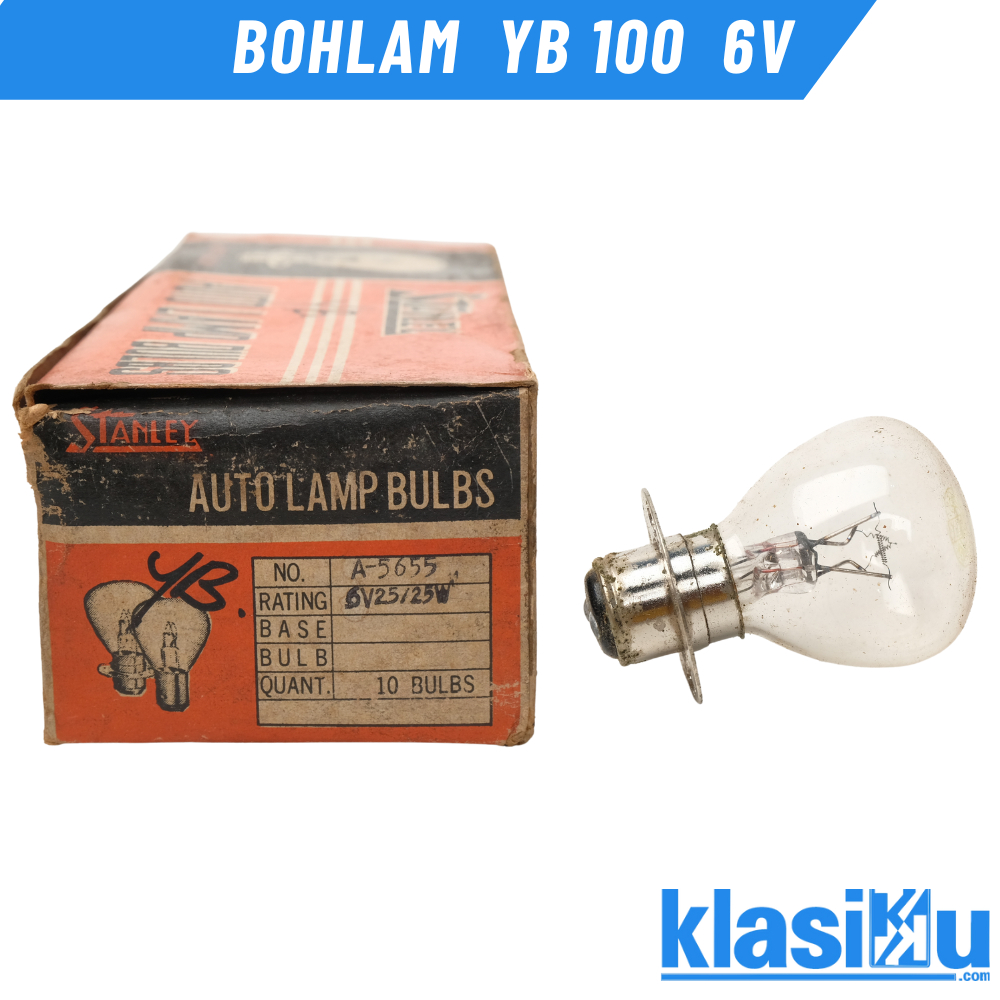 Bohlam Lampu Depan  6 Volt  25 W Yamaha Yb 100  L2g  L2 Super  Rx 100  Rxs  Rxk Stanley