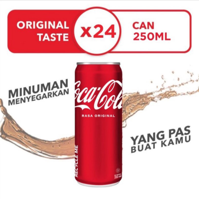 

[⁑Q90(] COCA COLA 250ML X 24 CANS ( KALENG) Elewen