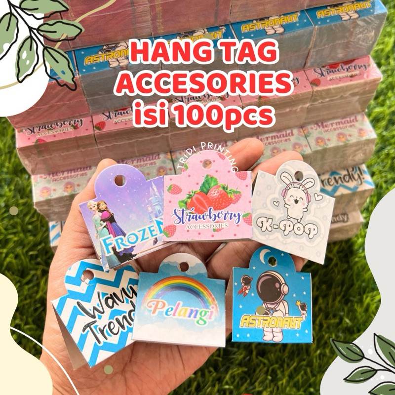

(isi 100 pcs) Ecer Hangtag aksesoris | Gantungan Label produk murah