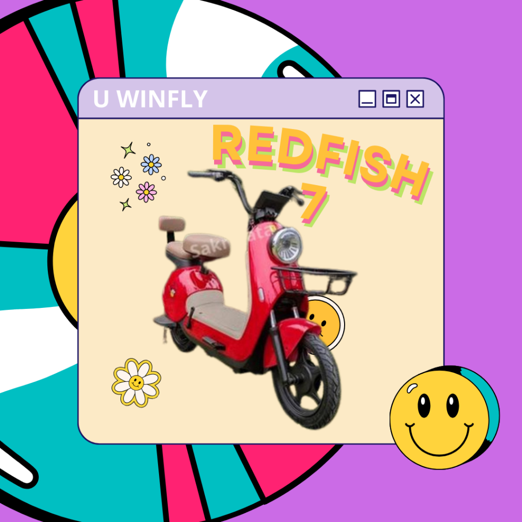 SEPEDA LISTRIK/U WINFLY/REDFISH 7/MERAH