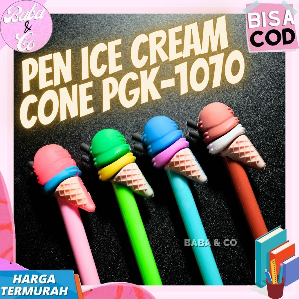 

PULPEN LUCU PEN ES KRIM CONE PGK-1070 PEN GEL ICE CREAM MURAH UNIK COD PEN GROSIR MURAH ES KRIM SUPER CUTE