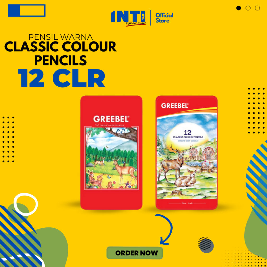 

Pensil Warna Greebel 1712 Classic Colour Pencil Tin Case - 12pcs.