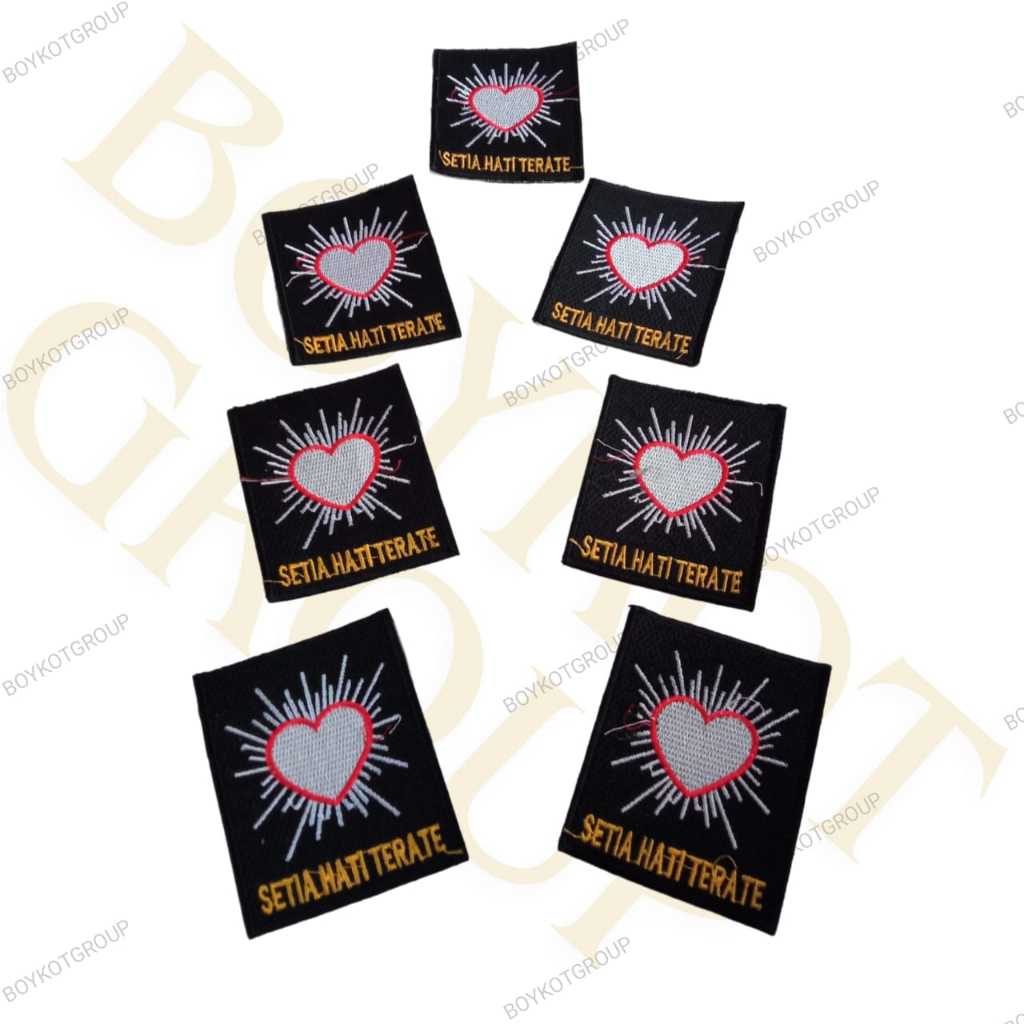 logo bordir psht badge bordir setiahati terate bagde silat psht