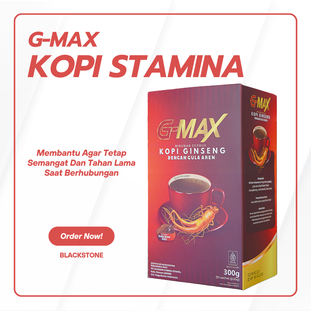 

BEST SELLER!!! Kopi Penambah Stamina Pria Kuat Tahan Lama Seksual - Kopi Ginseng Gula Aren - Gmax Coffee 1 Box 10 Sachet