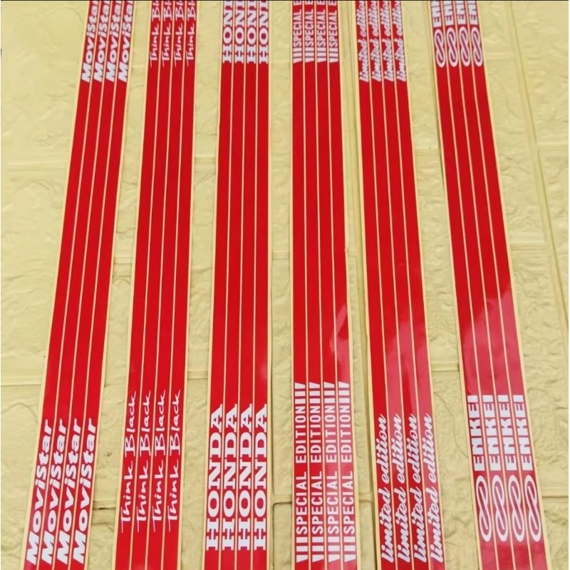 List Velg Sepeda Motor Ring 17 Merah - Stiker Lis Velg Motor Universal