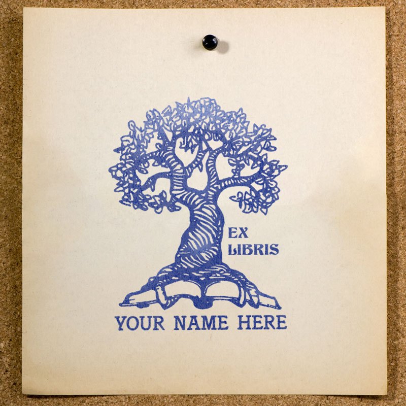 

Stempel Buku Perpustakaan Ex Libris Stamp Custom Nama SE-12