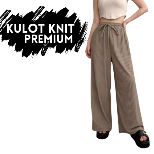 Celana Kulot Knit Hornet Premium / Celana Kulot Knit Hornet WAnita / Celana Kulot Wanita / Celana Ku