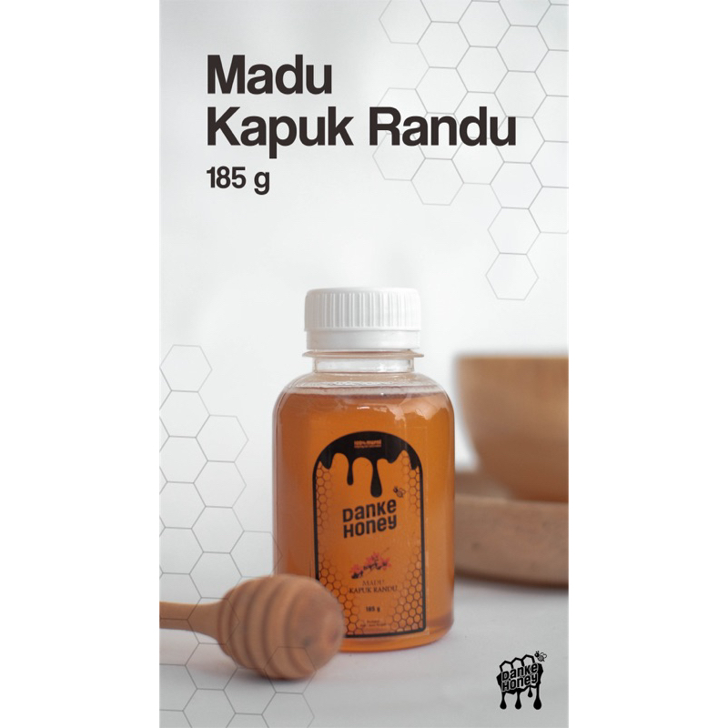

185 gr Madu Randu Asli Murni Danke Honey Free Sendok Madu Kayu