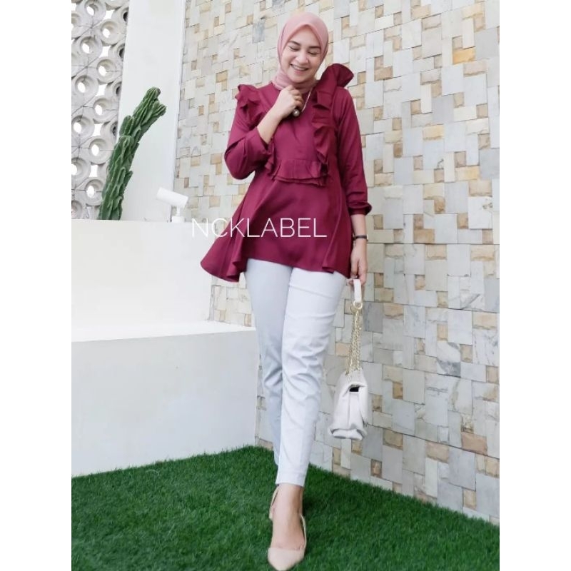 AYANA BLOUSE NCK LABEL NEW ARRIVAL KEMEJA BLOUSE