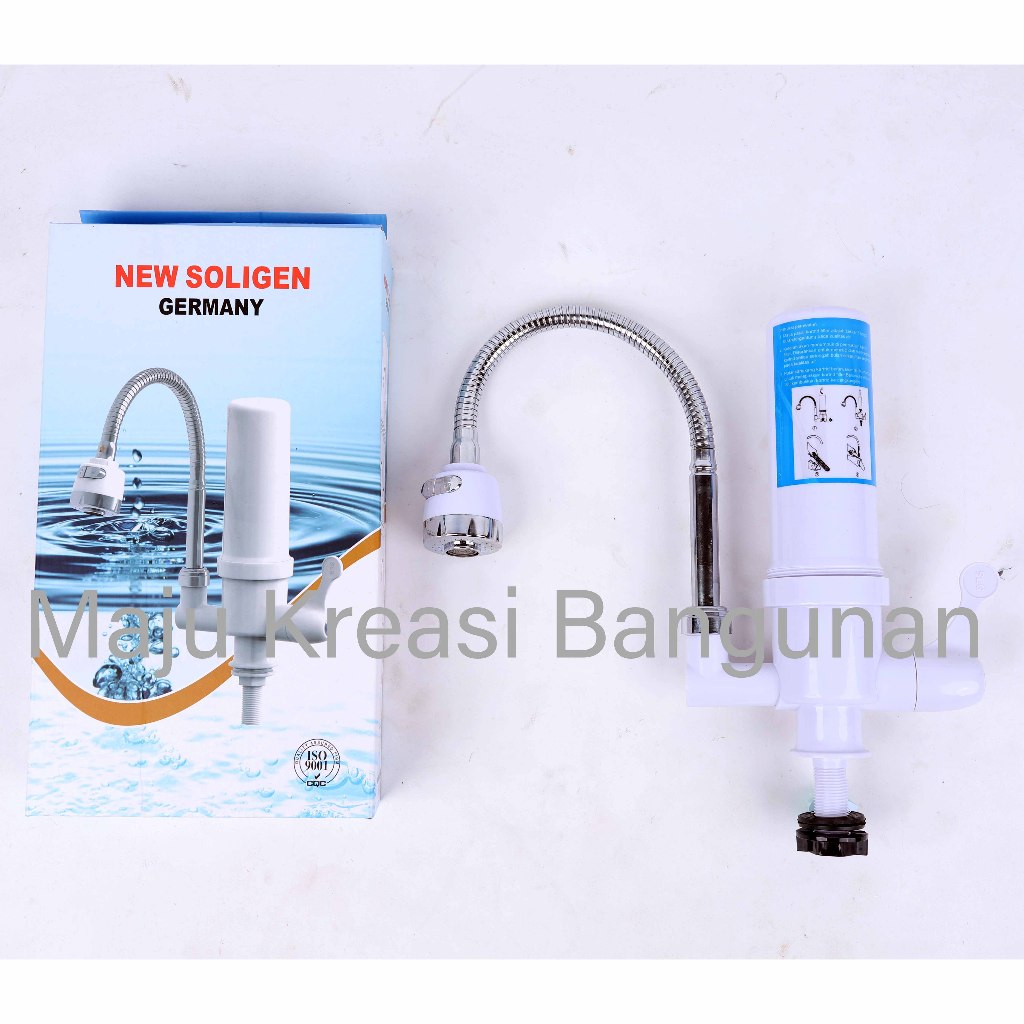 CLEARANCE SALE Kran Angsa Fleksibel Filter NEW SOLIGEN BSPC-1 Engkol PVC Chrome Keran Cuci Piring Te