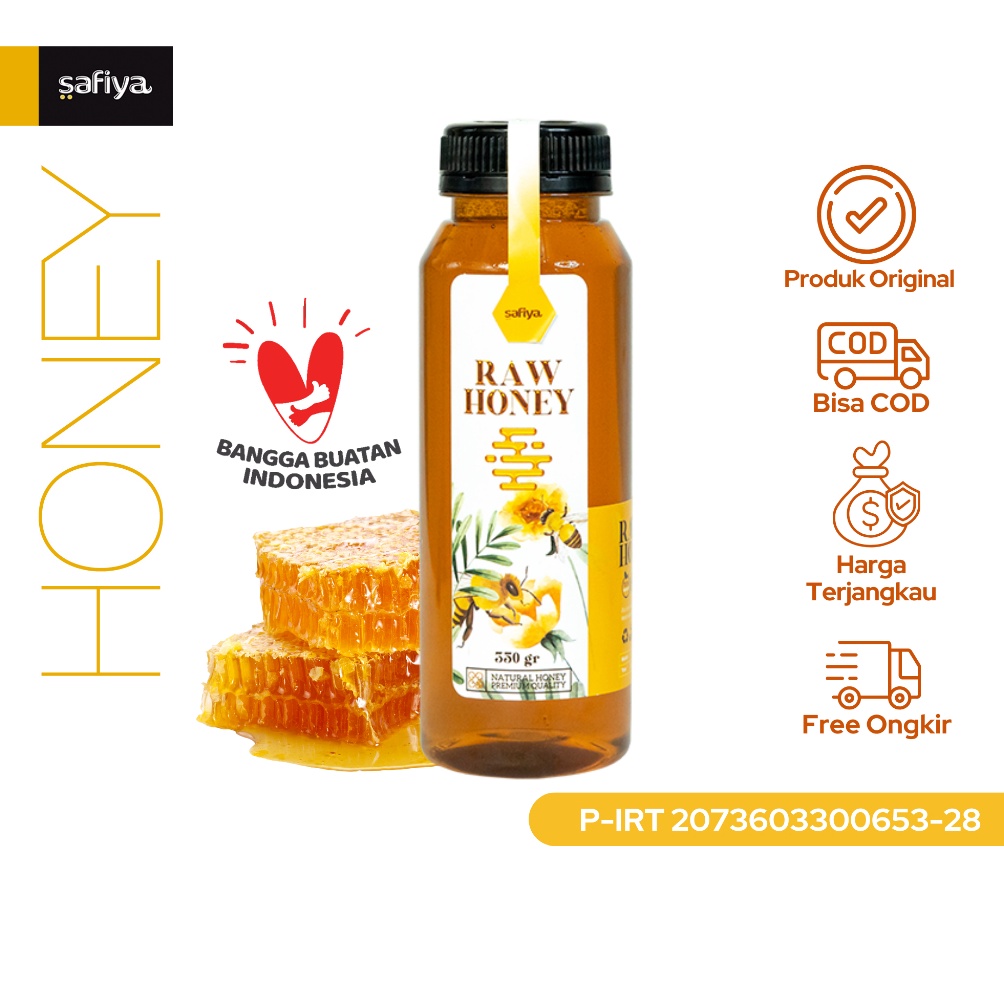

[☀I38>] Madu Murni 350 gr Raw Honey Madu Asli Safiya Food Original