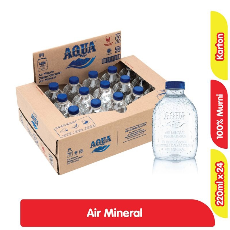 

( 12pcs ) AQUA Air mineral CUBE 220ml