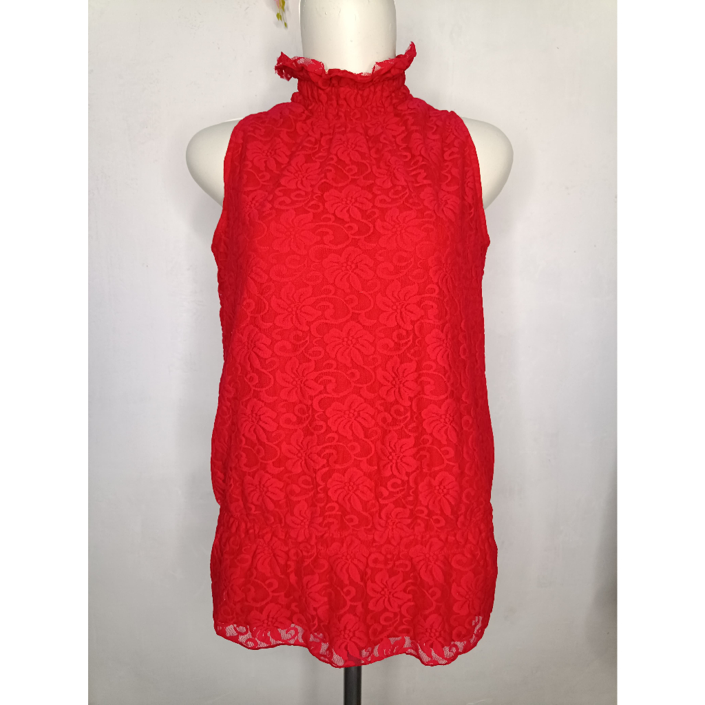 Kutungan Merah Brukat Premium