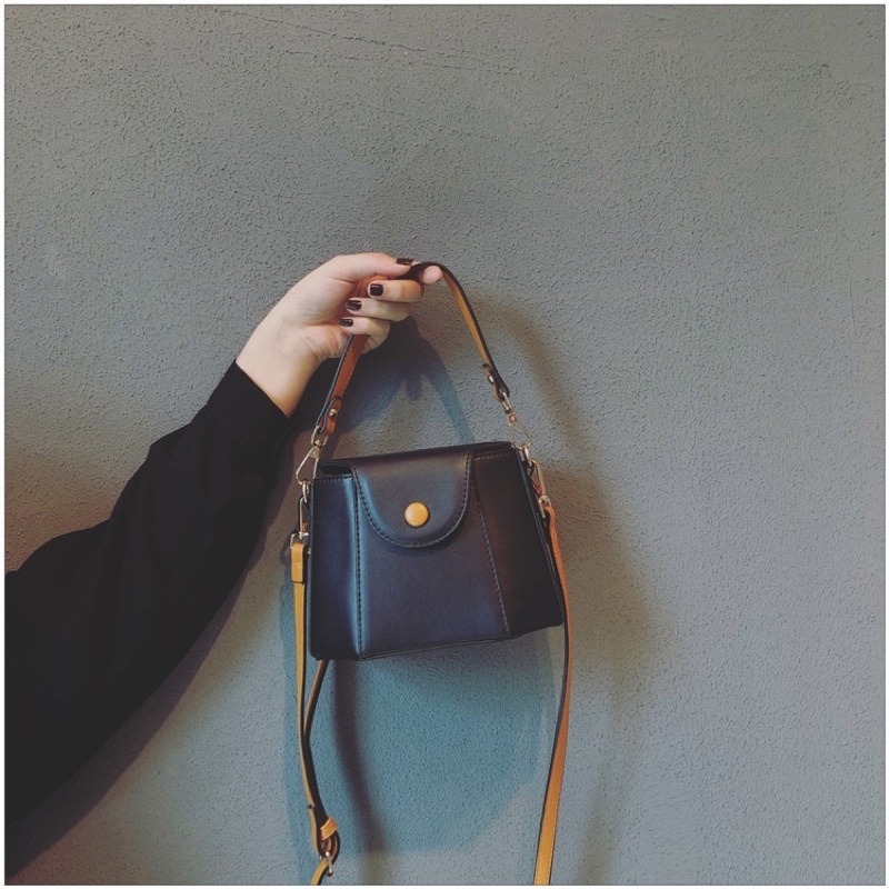 Tas Selempang Kulit Wanita Tas Hp Cewek Mini Bucket Bag HS 381 sling bag kecil tali rantai import re