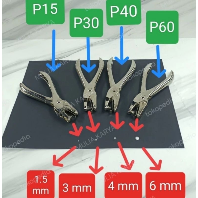 

Alat Pelubang Kertas 1.5mm; 3mm; 4mm; 6mm Alat Pelubang Kertas Hang Tag / Punch 1 Hole