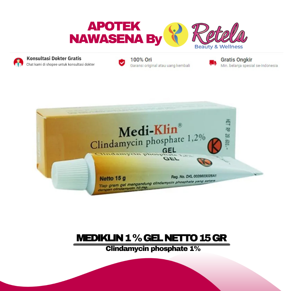 MEDIKLIN 1% GEL 15GR ( Clindamycin phosphate 1% )