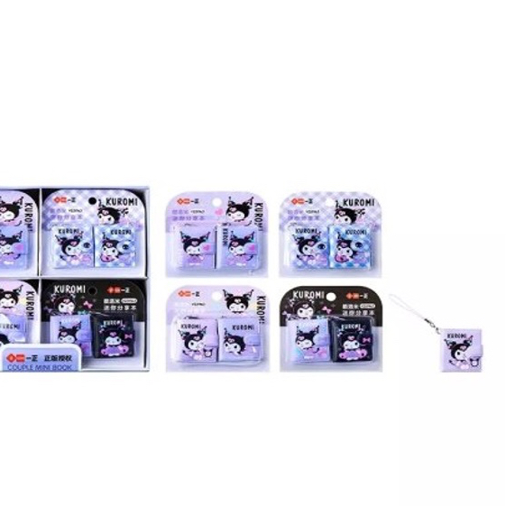 

Mini keychain notebook sanrio 2in1 notes gantungan kunci bulat