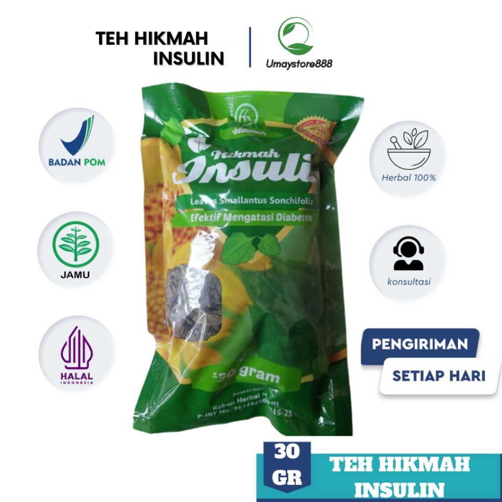 

Teh Daun Insulin Hikmah Yakon Untuk Diabetes dan Kolesterol Original