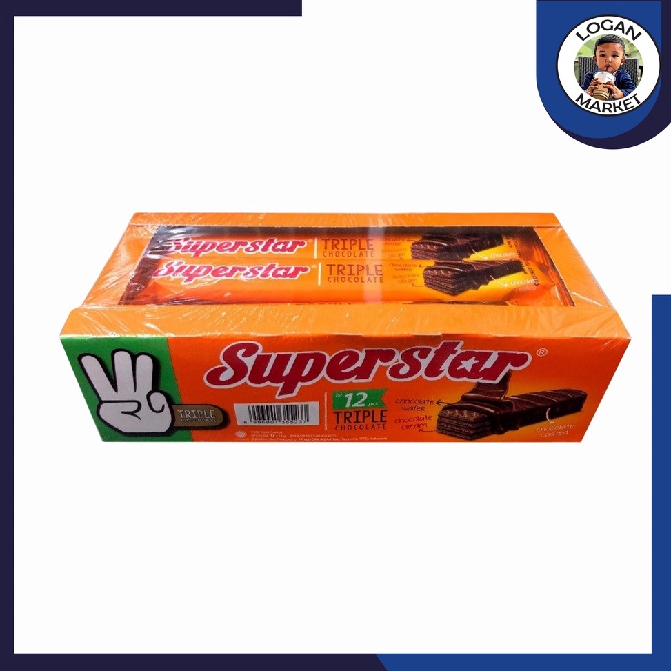 

Bay4r Di T3mpat Superstar Wafer Triple Chocolate Coklat Box Isi 12Pcs 12 Pcs [234]