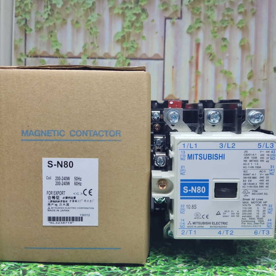 MITSUBISHI KONTAKTOR SN80 sn-80 s-n80 contactor mitsubishi