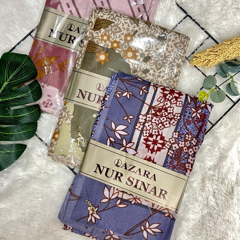 PAKET HEMAT 6PCS JILBAB MOTIF NUR SINAR LOGO AZ