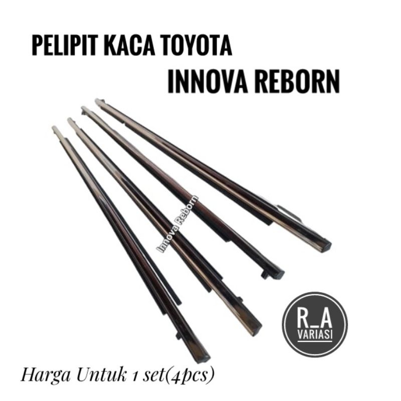 1 Set Pelipit Kaca Luar Innova Reborn List Kaca Innova Reborn Chrome 2016 Keatas