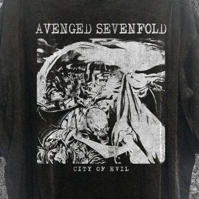 Avenged Sevenfold - City of Evil Shirt | Wash Oversized T-Shirt