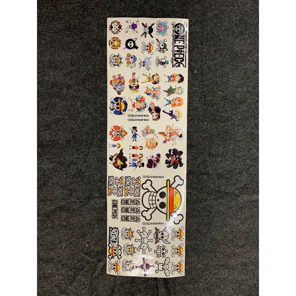 

60 PCS STICKER STRAWHAT ONE PIECE ANTI AIR UNTUK LAPTOP CASE TUMBLER KOPER HP