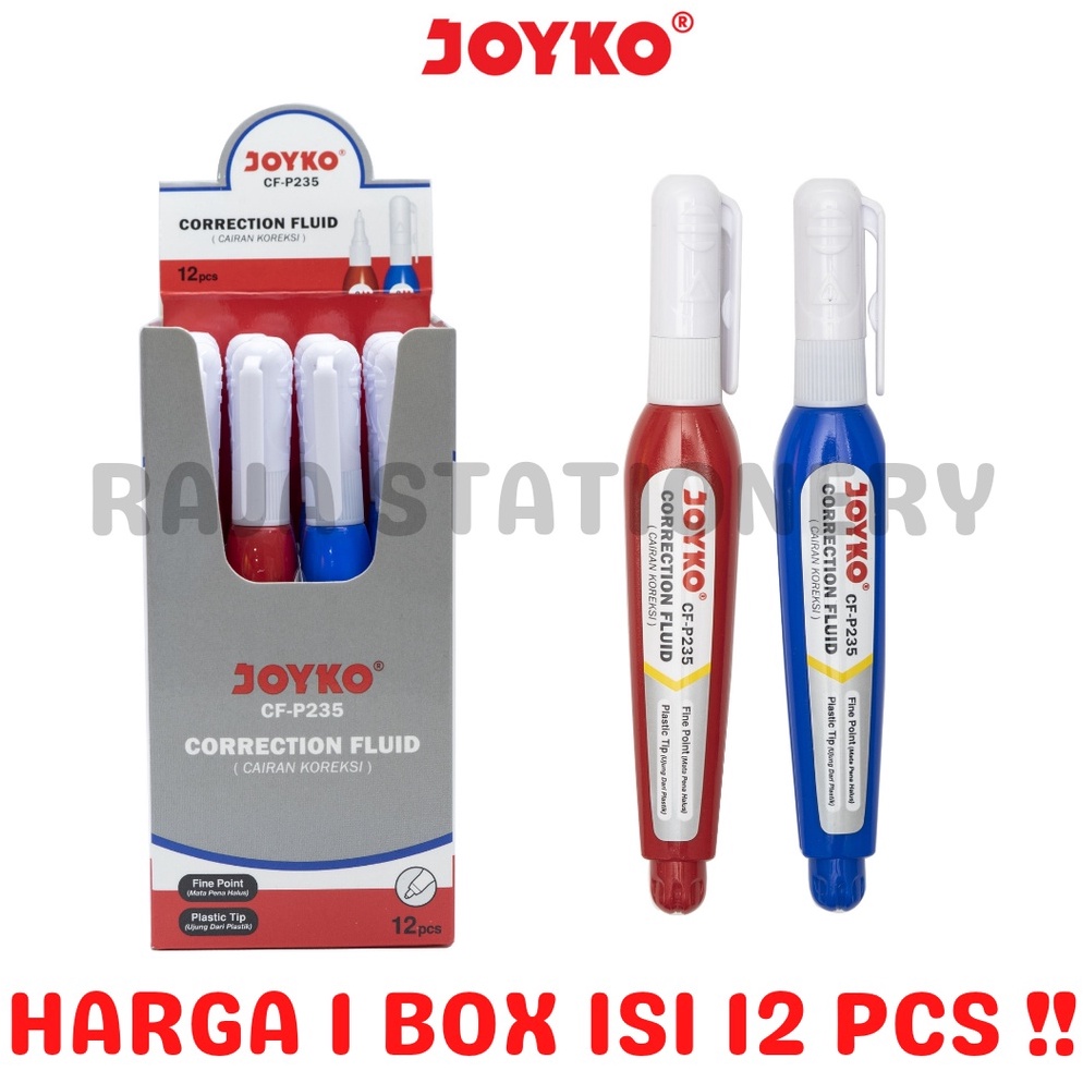 

Gr0sir JOYKO CORRECTION FLUID PEN TIPEX CAIR JOYKO PUTIH CF-P235 TIPX TIP EX LUSIN MURAH [12PCS] Ready Gan