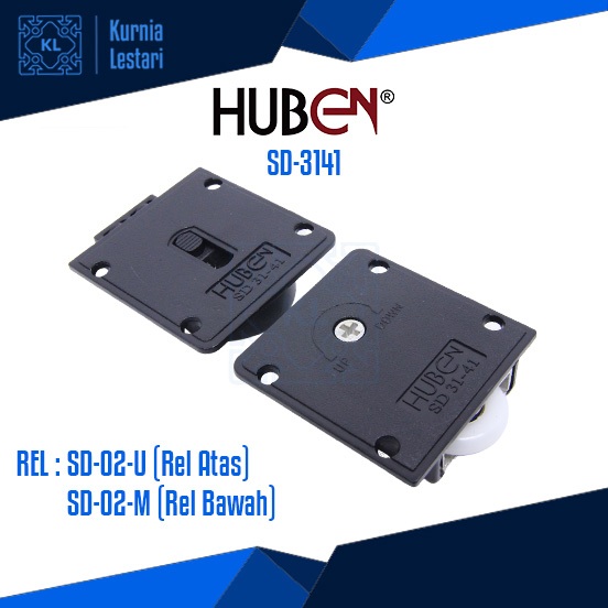 HUBEN SD-3141 / Roda Sliding Lemari HUBEN SD3141 (Rel SD-02)