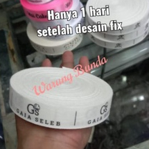 

custom pita label / pita label bahan katun / label branding / label hijab/ label baju