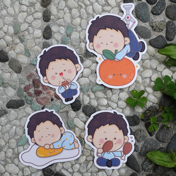 

Boy Foodie Lovers Die Cut Sticker Sheet | Waterproof | Aesthetic Sticker | Sticker Sheet Pack | Planner Sticker