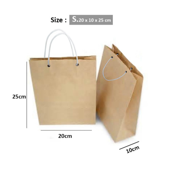 

Unik Paper Bag kantong kertas polos coklat / Shopping Bag Polos coklat ecer - sise S Limited