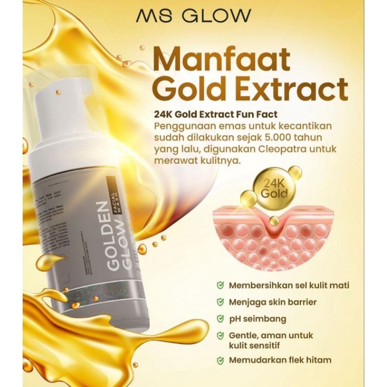 [❁P3&] sabun ms glow / face wash ms glow / golden glow face wash ms glow / toner ms glow Diminati