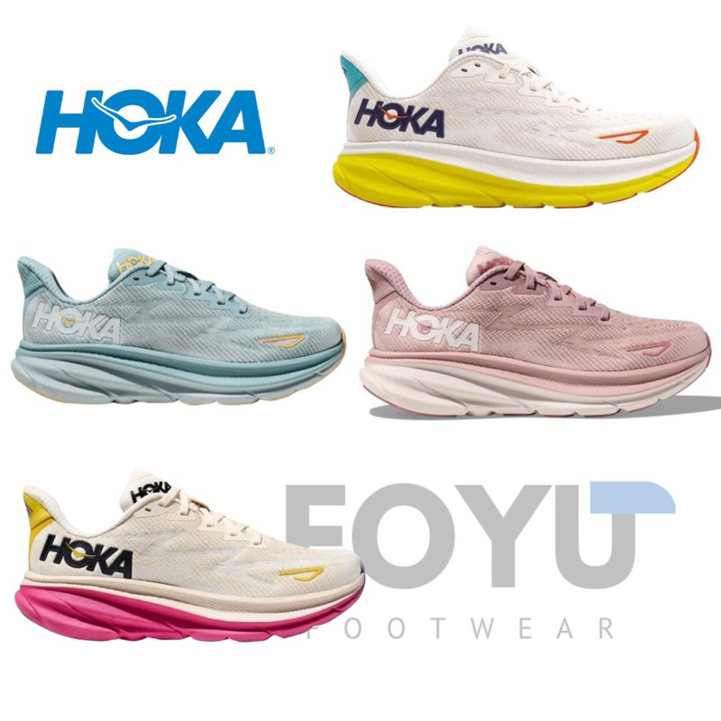 	 HOKA ONE CARBON CLIFTON 9 X2 RUNNING SHOES SEPATU LARI OLAHRAGA SNEAKERS 100%	