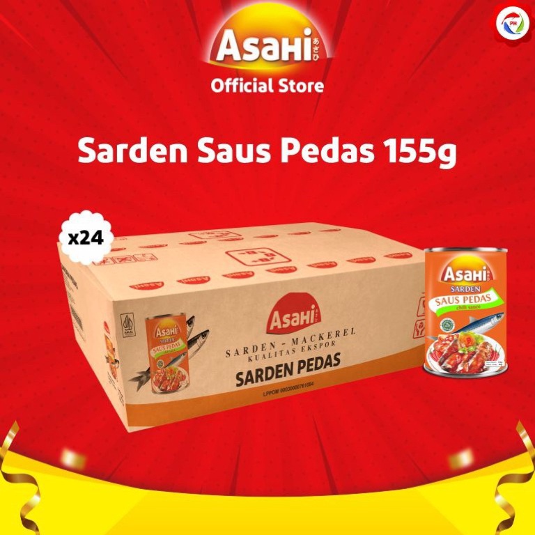 67 Sarden AsaHi 155gr Rasa Saus Pedas per Karton mnsey