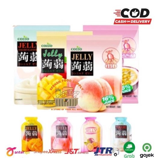 

52 ( BERKAH ) COZZO JELLY FRUIT Jelly Stick Assorted Agar Rasa Lychee Mangga Blueberry Bluberi Passion Fruit Markisa Puding 160 gr HALAL 93