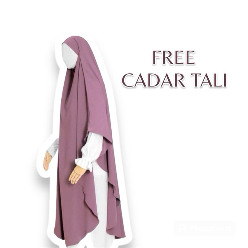 Hijabelline.co - Fatimah FK long oval instan airflow crinkle | French khimar long oval