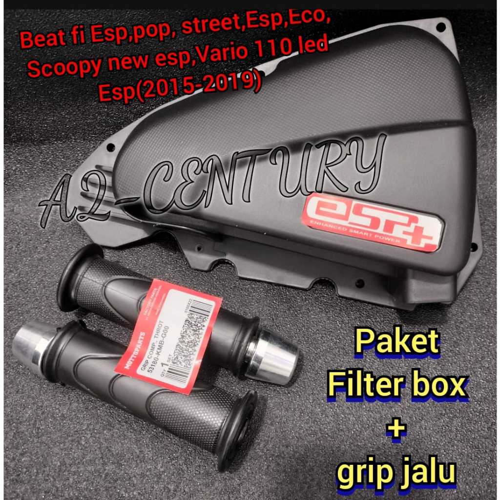 1 set grip jalu + Tutup box filter udara beat fi beat street beat pop scoopy fi esp vario 110 fi esp