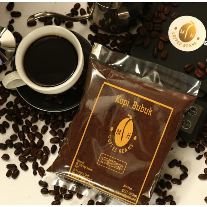 

Robusta Kopi Bubuk Gayo Aceh 250 gram Mh Coffee Beans