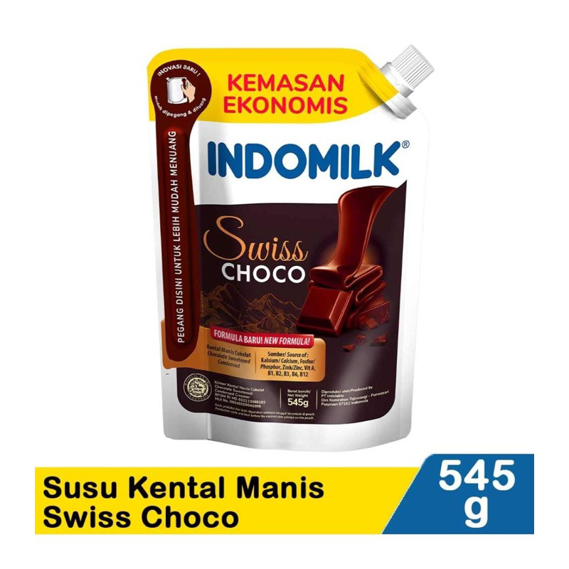 

INDOMILK susu kental manis swiss choco 545g free sembako