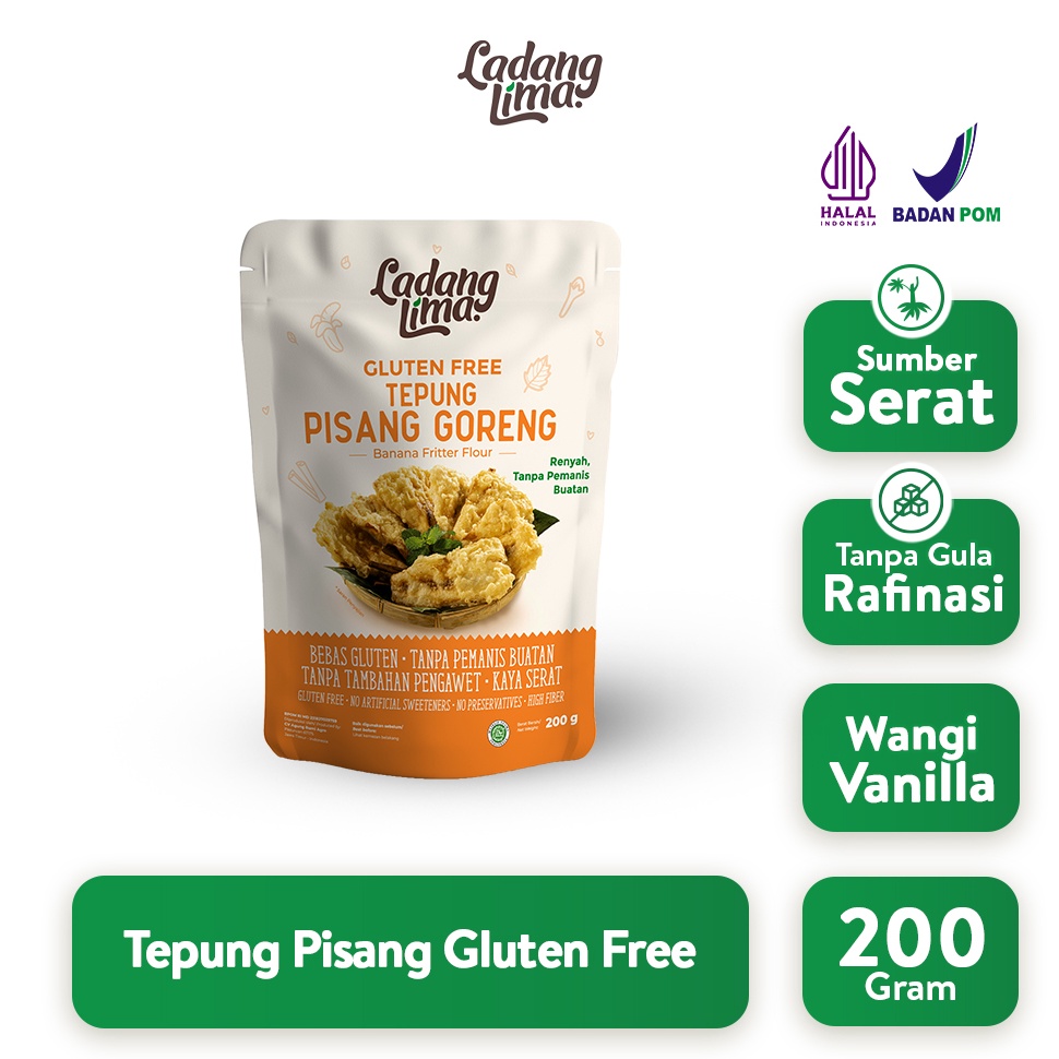 

[Produk YH72] Tepung Pisang Goreng 200g - Gluten Free Ladang Lima Big Sale ～