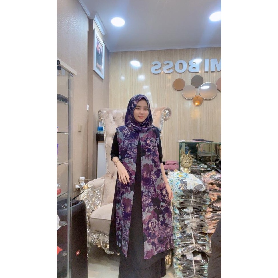 modelTipe RBT752 JILBAB ROMPI HOODIE INARA | JILBAB INARA BLACK EDITION | OUTER HIJAB