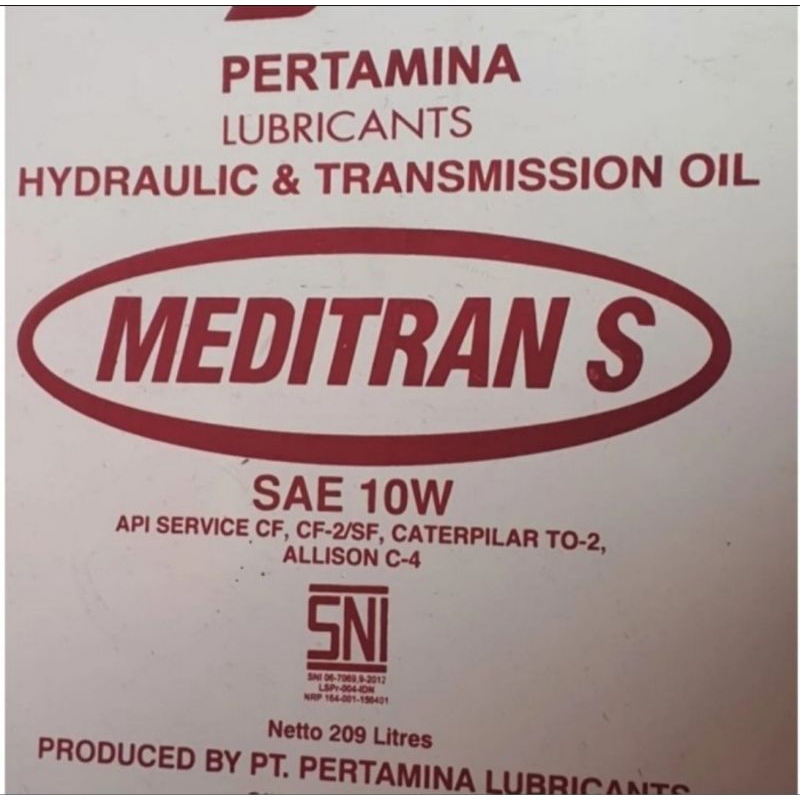 Meditran S SAE 10w Isi 209Liter