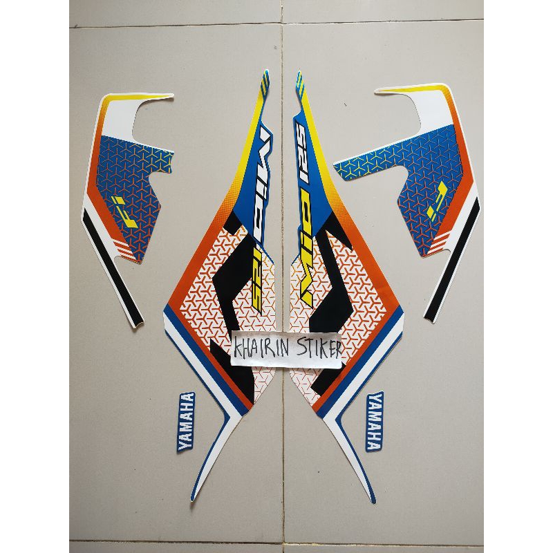 striping stiker Mio m3 biru putih 2021 2022