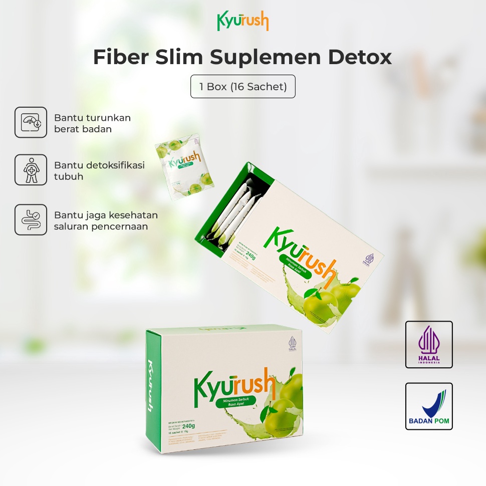 

Ready➾ Kyurush Minuman Diet Serat Fiber Slim Suplemen Detox Pelangsing Penurun Berat Badan 1 Box (16 sachet) 79